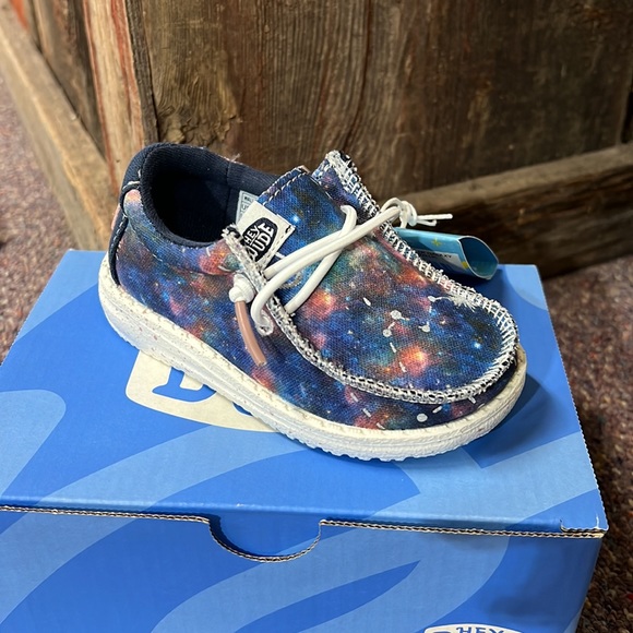 Hey Dude Shoes Hey Dude Blue Galaxy Multi Metallic Shoes Wally